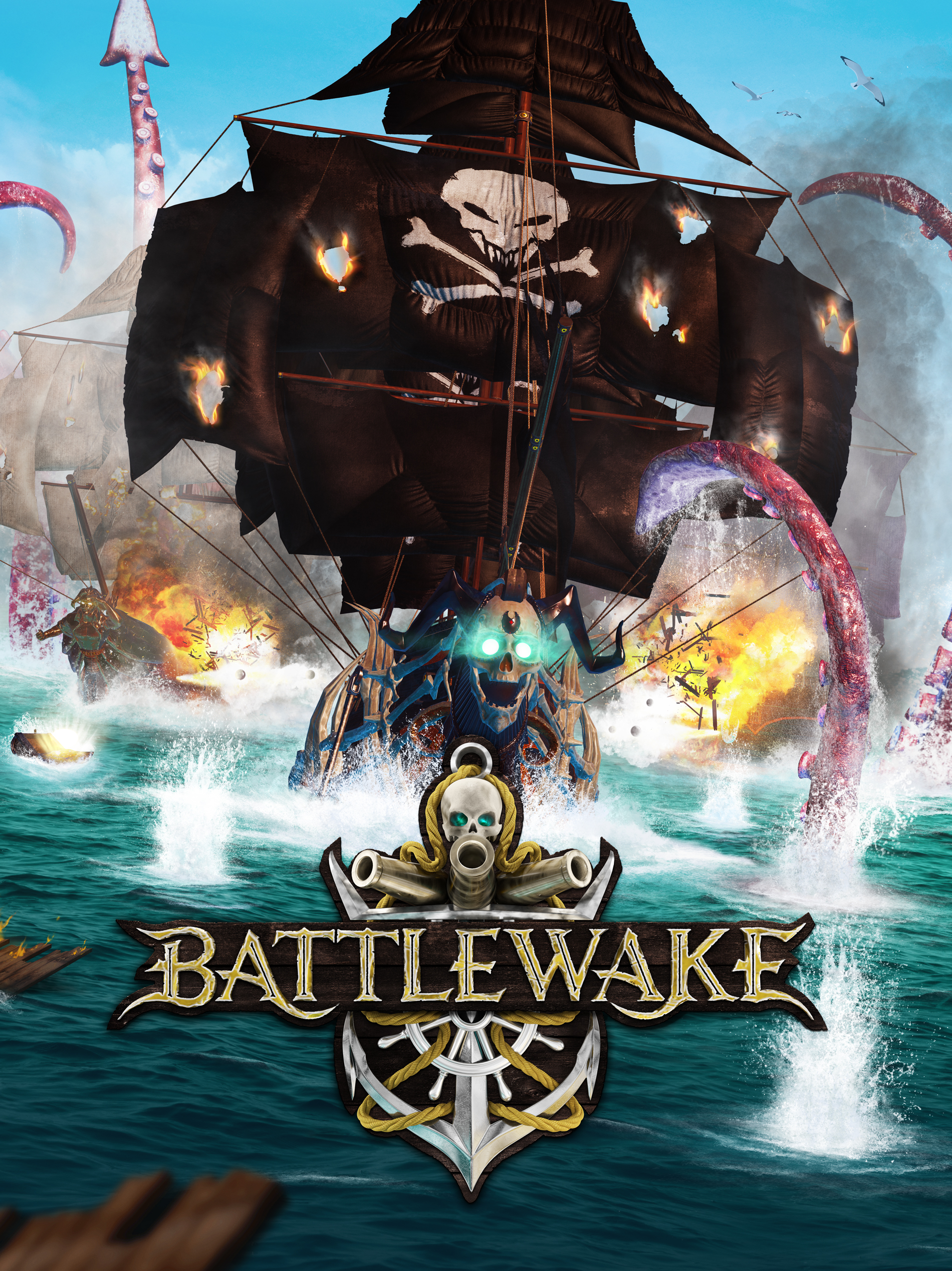 Battlewake VR Game Key Art Design