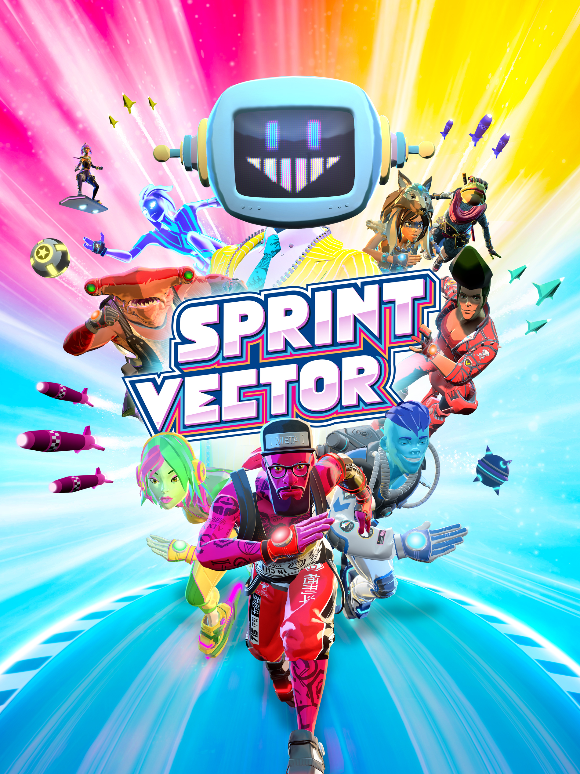 Sprint Vector VR Racing Game Key Art Design